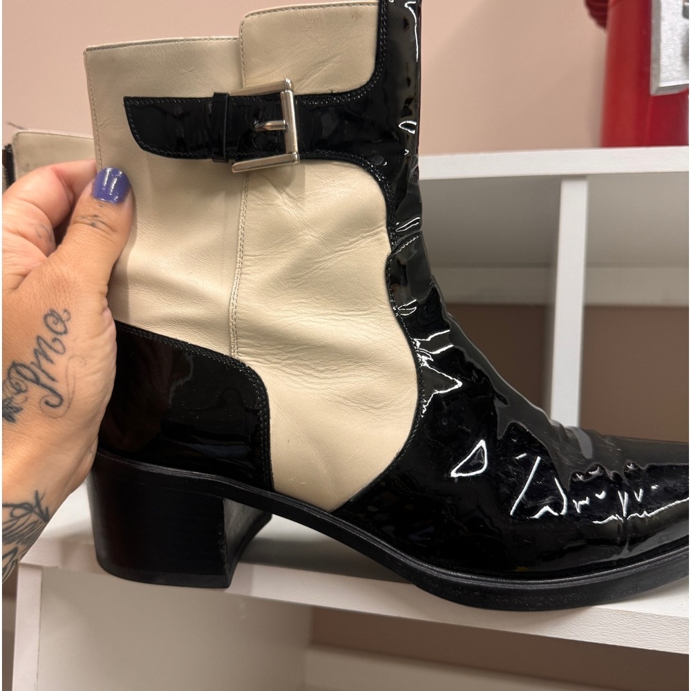Designer Italian leather booties